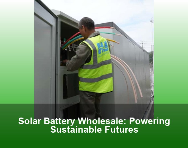 Solar Battery Wholesale: Powering Sustainable Futures